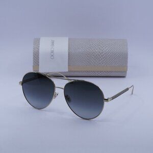 Jimmy Choo NORIA/F/S 0J5G9O Aviator Sunglasses - Gold/Dark Grey Gradient